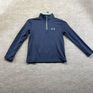 Under Armour Navy/Gray Quarter Zip Size YSM